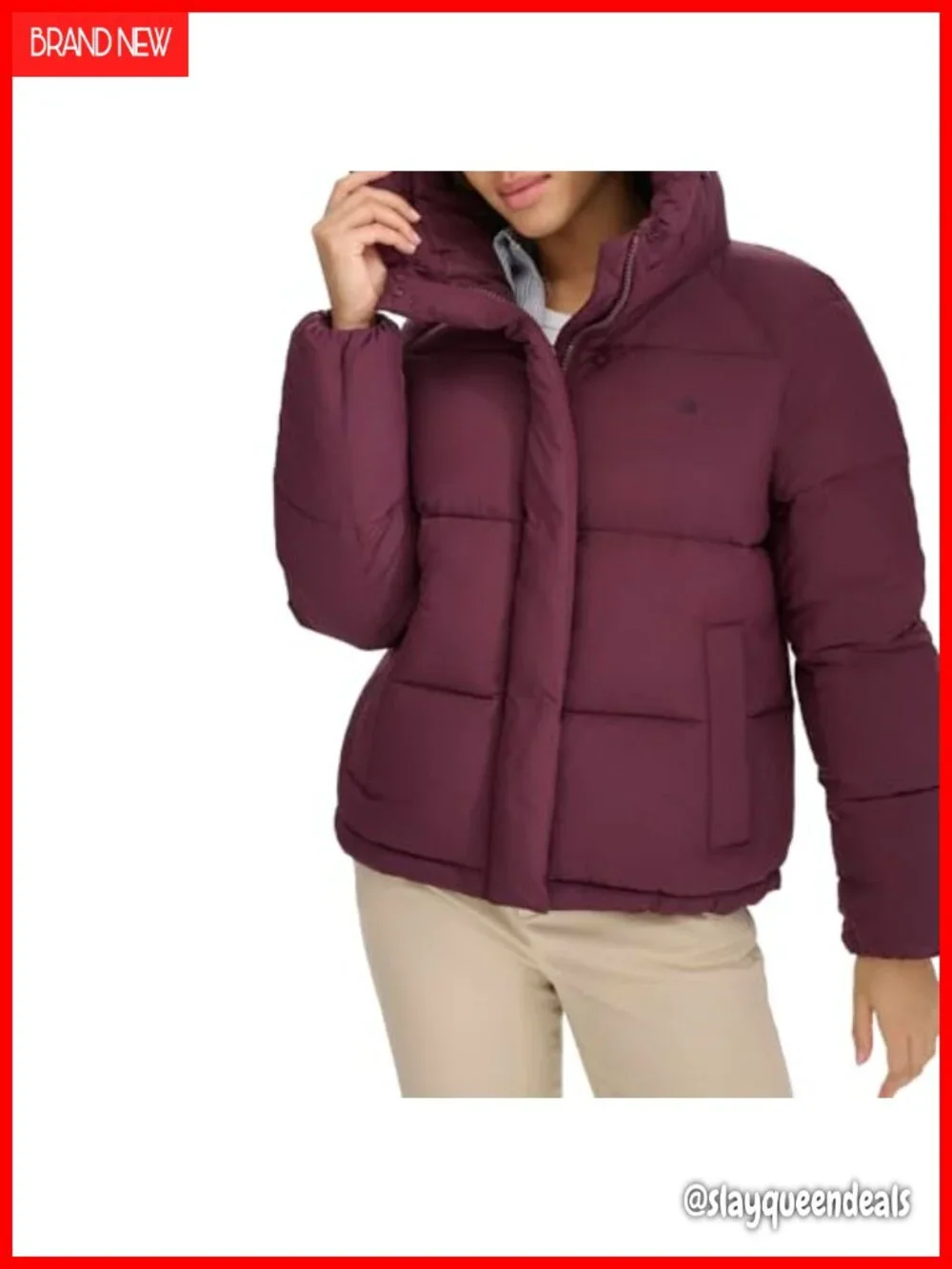 Women's Water Resistant Quilted Bubble Puffer Jacket With Hood
